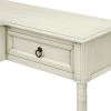 TREXM Console Table Sofa Table with Drawers for Entryway with Projecting Drawers and Long Shelf (Antique White, OLD SKU: WF189574AAK) - as Pic