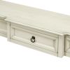 TREXM Console Table Sofa Table with Drawers for Entryway with Projecting Drawers and Long Shelf (Antique White, OLD SKU: WF189574AAK) - as Pic