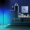 RGBCW Corner Floor Lamp, Minimalist Style Floor Lamp, Bedside Lamp, Reading stading Lamp, Ambient night lights - 1-Pack