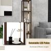 64 Inch Floor Lamp with 3-Level Dimmable LED Bulbs and Rotatable LED Poles - Walnut