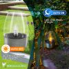 Solar Light Outdoor LED Stainless Steel Candlelight Candle Lamp Garden Night Light Waterproof Lawn Courtyard Balcony Home Decor - 5pcs - CN