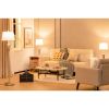 3 Piece Lamp with Set Modern Floor Lamp and 2 Table Lamps - Silver