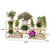 Wooden Multi-Tiered Plant Stand Perfect for Indoor and Outdoor Flower Display - A10