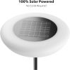 Outdoor Rattan Solar Powered Floor Lamp IP65 Waterproof LED Light for Garden Yard Terrance Patio - black