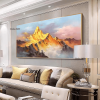 Gold Mountain Oil Painting on Canvas Original Blue Sky Painting Gold Wall Art Abstract Landscape Decor Wall Art Home Decor - 50X100cm