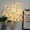 20 LED String Light Simulation Butterfly Orchid Branch Garland Light Vase Filler Flower Fairy Light Christmas Home Decoration - Purple