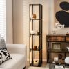 64 Inch Floor Lamp with 3-Level Dimmable LED Bulbs and Rotatable LED Poles - Black