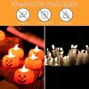 12/24pcs Halloween Pumpkin Candle Light Pumpkin Lantern Lamp Ornaments Ghost Festival Props Halloween Party Supplies Home Decor - 24pcs Type A - China