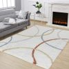 Loft Shag GC_CZY1001 Ivory 7 ft. 10 in. x 9 ft. 10 in. Shaggy Area Rug - as Pic