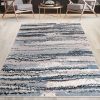 Watercolor Abstract Stripe Woven Area Rug - as Pic