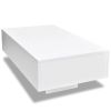 Coffee Table High Gloss White - White