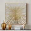 Large Original Hand Painted Abstract Modern Golden Oil Paintings On Canvas Wall Art Entryway Living Room Home Decor No Frame - 80x80cm