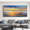 Handmade Hand Painted Wall Art On Canvas Abstract Knife Painting Landscape Dusk For Home Decoration Decor - 150X220cm