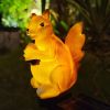 1pc Solar Resin Squirrel Floor Lamp; LED Outdoor Rain Light Courtyard Garden Lawn Landscape Light - Gnomes Dragon - Squirrel