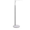 White and Stain Nickel Trio Drum Shade Floor Lamp - as Pic