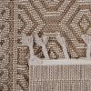 NAAR Guros Collection 2X8 Mocha /Geometric Indoor/Outdoor Area Rug - as Pic