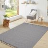 NAAR Guros Collection 4X6 White /Geometric Indoor/Outdoor Area Rug - as Pic