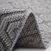 NAAR Guros Collection 2X8 Grey/White /Geometric Indoor/Outdoor Area Rug - as Pic