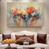 Hand oil painting Wall Art Canvas Prints Painting Artwork Picture Abstract Knife Painting Red Seascape Home Decoration - 90X120cm