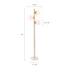 3-Globe Light Floor Lamp with Marble Base - as Pic