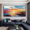 Handmade Hand Painted Wall Art On Canvas Abstract Knife Painting Landscape Dusk For Home Decoration Decor - 150X220cm