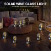 Solar Light Outdoor LED Stainless Steel Candlelight Candle Lamp Garden Night Light Waterproof Lawn Courtyard Balcony Home Decor - 10pcs - CN