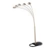 Chrome and Black Floor Lamp with Curvy Dome Shades - as Pic