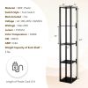 64 Inch Floor Lamp with 3-Level Dimmable LED Bulbs and Rotatable LED Poles - Black