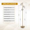 3-Globe Floor Lamp with Foot Switch and Bulb Bases - Golden