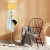 Freestanding Tall Pole Lamp with 5 Hooks and Sturdy Weighted Base - Golden