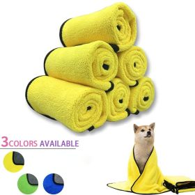 Quick-drying Pet Dog And Cat Towels; Soft Fiber Towels Water-absorbent Bath Towel Cleaning Pet Towel (Color: Green, size: 60*30cm/23.6*11.8in)