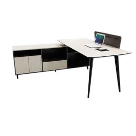 Modern Executive Desk Modular Office Furniture L Shape Office Desk with Side Table (Color: Color, size: 1600*1600*750mm)