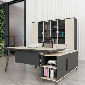 Modern Executive Desk Modular Office Furniture L Shape Office Desk with Side Table (Color: Color, size: 1800*1600*750mm)