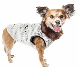 Pet Life Luxe 'Purrlage' Pelage Designer Fur Dog Coat Jacket (size: small)