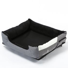 Pet Life "Dream Smart" Electronic Heating and Cooling Smart Pet Bed (Color: Grey, size: large)